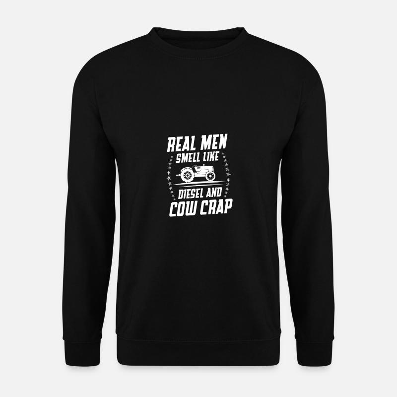 Echte Männer riechen nach Diesel und Kuhscheiße - - Unisex Pullover - Schwarz