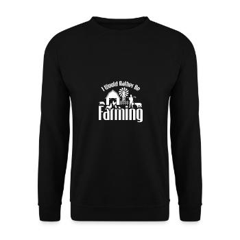 Je préfère être à la ferme... - Sweat-shirt Unisexe - noir - Devant - Alina (178cm) & Michal (187cm)