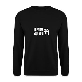 I build, you eat - - Unisex Sweatshirt - black - Front - Alina (178cm) & Michal (187cm)