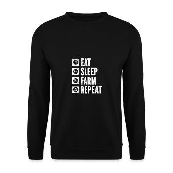 Eat Sleep Farm Replay 1 - (2) - Unisex Sweatshirt - black - Front - Alina (178cm) & Michal (187cm)