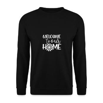 Bienvenue dans notre maison - - Sweat-shirt Unisexe - noir - Devant - Alina (178cm) & Michal (187cm)