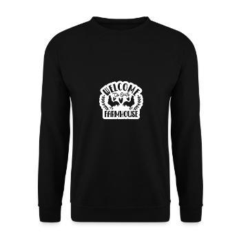 Bienvenue dans notre ferme - - Sweat-shirt Unisexe - noir - Devant - Alina (178cm) & Michal (187cm)