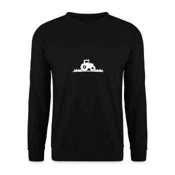 Traktor 2 - - Unisex Pullover - Schwarz - Vorne - Alina (178cm) & Michal (187cm)
