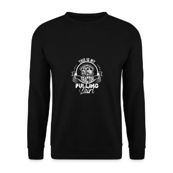 Das ist mein Traktor-Pulling-Shirt - - Unisex Pullover - Schwarz - Vorne - Alina (178cm) & Michal (187cm)