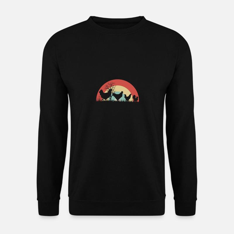 Retro Henne 2 - - Unisex Pullover - Schwarz