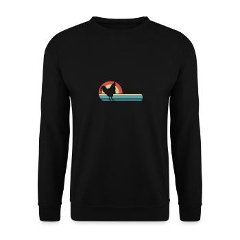 Retro Hen - - Unisex Sweatshirt - black - Front - Alina (178cm) & Michal (187cm)