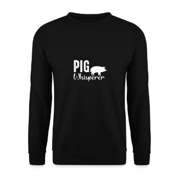 Schweineflüsterer 1 - - Unisex Pullover - Schwarz - Vorne - Alina (178cm) & Michal (187cm)