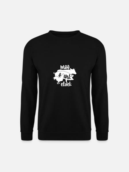 Moo Oink Cluck - - Unisex Sweatshirt - black