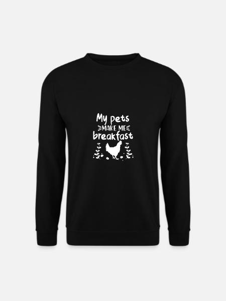 Mijn huisdieren maken me ontbijt - - Uniseks sweater - zwart