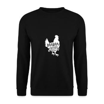 Maman Hen 3 - - Sweat-shirt Unisexe - noir - Devant - Alina (178cm) & Michal (187cm)