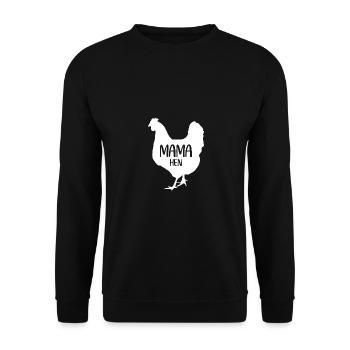 Maman Hen 1 - - Sweat-shirt Unisexe - noir - Devant - Alina (178cm) & Michal (187cm)