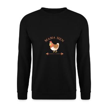 Maman Hen - - Sweat-shirt Unisexe - noir - Devant - Alina (178cm) & Michal (187cm)