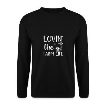 J’aime la vie à la ferme - - Sweat-shirt Unisexe - noir - Devant - Alina (178cm) & Michal (187cm)