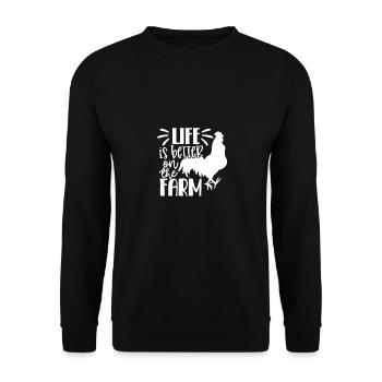 La vie est meilleure à la ferme 7 - - Sweat-shirt Unisexe - noir - Devant - Alina (178cm) & Michal (187cm)