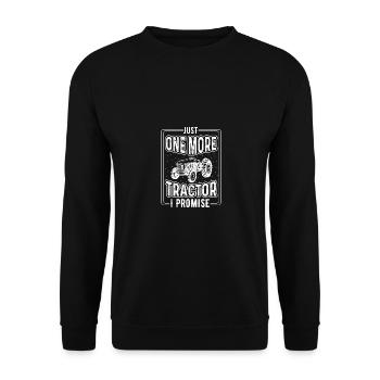 Nur noch ein Traktor, ich verspreche es - - Unisex Pullover - Schwarz - Vorne - Alina (178cm) & Michal (187cm)