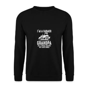 Je suis un grand-père fermier Comme un grand-père normal, seulement v - Sweat-shirt Unisexe - noir - Devant - Alina (178cm) & Michal (187cm)