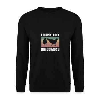 I bred tiny dinosaurs - - Unisex Sweatshirt - black - Front - Alina (178cm) & Michal (187cm)