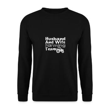 Mari et femme en tant qu’équipe agricole - - Sweat-shirt Unisexe - noir - Devant - Alina (178cm) & Michal (187cm)