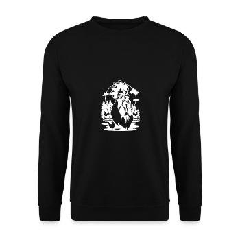 Poule- - Sweat-shirt Unisexe - noir - Devant - Alina (178cm) & Michal (187cm)