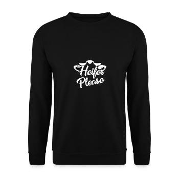 Färse bitte - - Unisex Pullover - Schwarz - Vorne - Alina (178cm) & Michal (187cm)
