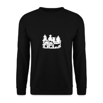 Farm 2 - - Unisex Sweatshirt - black - Front - Alina (178cm) & Michal (187cm)