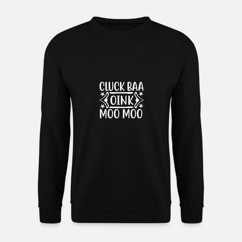 Gackern Baa Oink Muh Muh - - Unisex Pullover - Schwarz