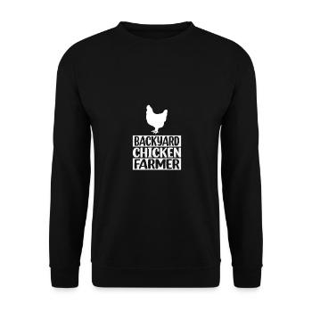 Backyard Chicken Farmer - - Unisex Sweatshirt - black - Front - Alina (178cm) & Michal (187cm)