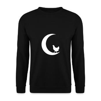 Mondsichel - Henne - - Unisex Pullover - Schwarz - Vorne - Alina (178cm) & Michal (187cm)