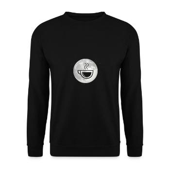 Vollmond - Kaffee - - Unisex Pullover - Schwarz - Vorne - Alina (178cm) & Michal (187cm)