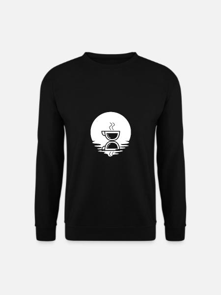 Circle and reflection - Coffee - - Unisex Sweatshirt - black