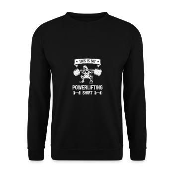 Voici ma chemise de dynamophilie - - Sweat-shirt Unisexe - noir - Devant - Alina (178cm) & Michal (187cm)