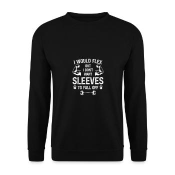 Ich würde mich beugen, aber ich will nicht, dass d - Unisex Pullover - Schwarz - Vorne - Alina (178cm) & Michal (187cm)