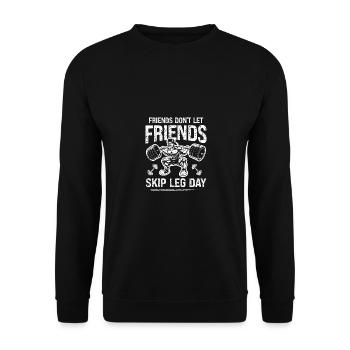 Les amis ne sautent pas le jour des jambes - Sweat-shirt Unisexe - noir - Devant - Alina (178cm) & Michal (187cm)