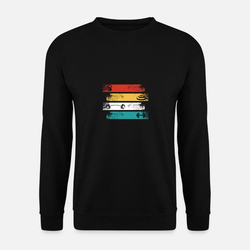 Retro Rectangle Gym - - Unisex Sweatshirt - black