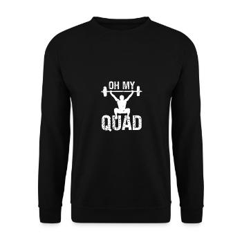 Oh My Quad - - Unisex Sweatshirt - black - Front - Alina (178cm) & Michal (187cm)