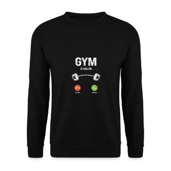 Le gymnase appelle - - Sweat-shirt Unisexe - noir - Devant - Alina (178cm) & Michal (187cm)