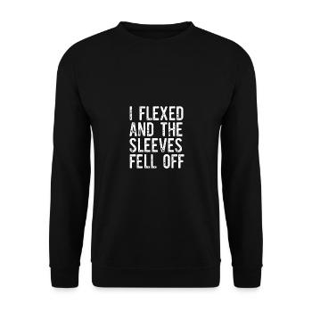 I bent over and the sleeves fell off - Unisex Sweatshirt - black - Front - Alina (178cm) & Michal (187cm)