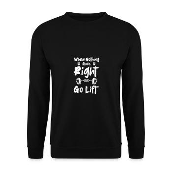 Si rien ne fonctionne, allez soulever - - Sweat-shirt Unisexe - noir - Devant - Alina (178cm) & Michal (187cm)