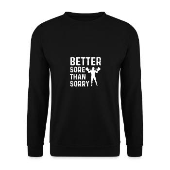 Mieux vaut faire mal que triste - - Sweat-shirt Unisexe - noir - Devant - Alina (178cm) & Michal (187cm)