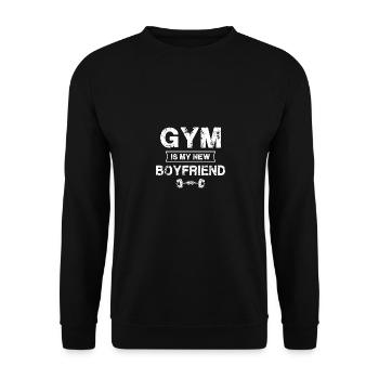 La salle de sport est mon nouveau petit ami - - Sweat-shirt Unisexe - noir - Devant - Alina (178cm) & Michal (187cm)