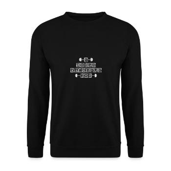 I could lift you - - Unisex Sweatshirt - black - Front - Alina (178cm) & Michal (187cm)