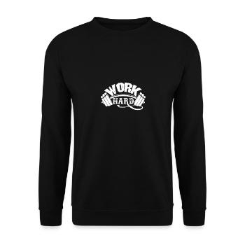 Work hard (2) - - Unisex Sweatshirt - black - Front - Alina (178cm) & Michal (187cm)