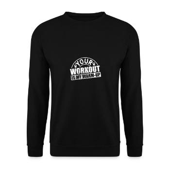 Votre entraînement est mon échauffement 1 - - Sweat-shirt Unisexe - noir - Devant - Alina (178cm) & Michal (187cm)