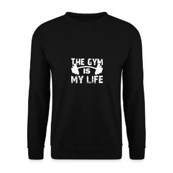 Le gymnase est ma vie - - Sweat-shirt Unisexe - noir - Devant - Alina (178cm) & Michal (187cm)