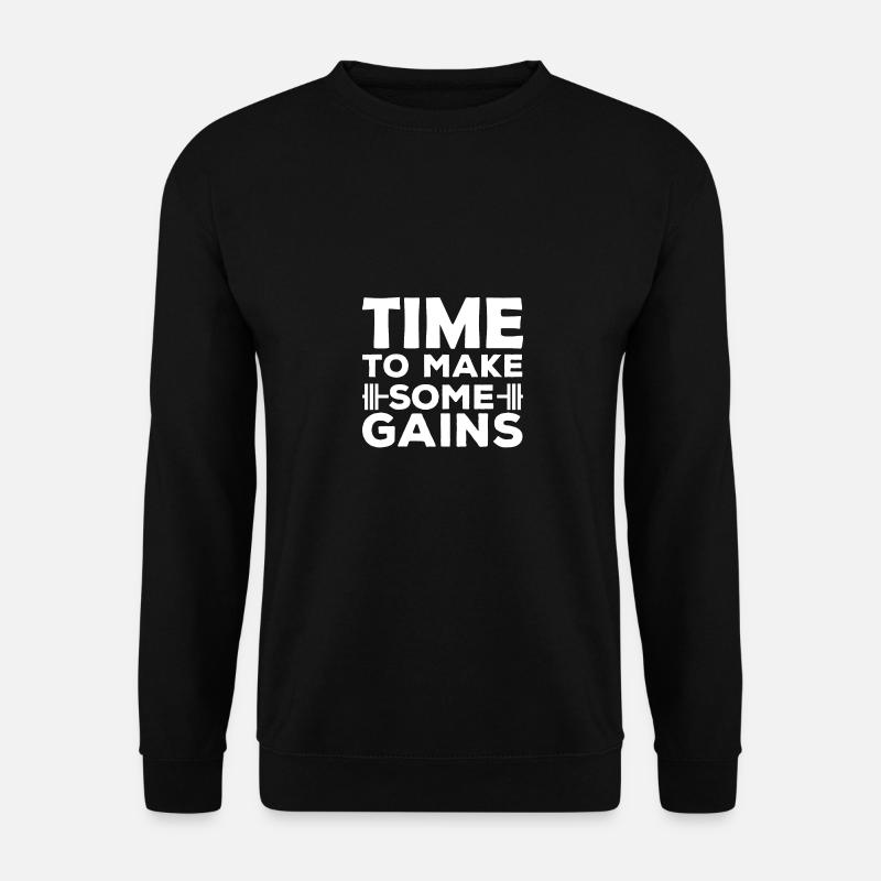 Zeit, etwas zuzulegen - - Unisex Pullover - Schwarz