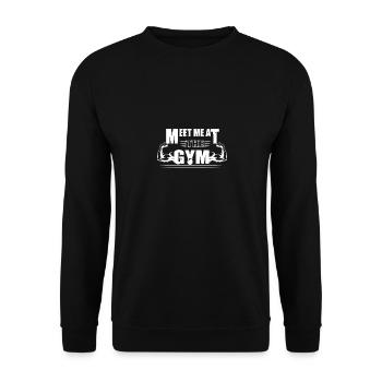 Rencontrez-moi au gymnase 2 - - Sweat-shirt Unisexe - noir - Devant - Alina (178cm) & Michal (187cm)