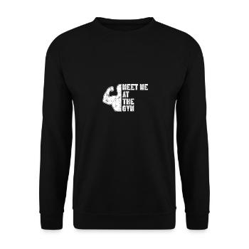 Rencontrez-moi au gymnase 4 - - Sweat-shirt Unisexe - noir - Devant - Alina (178cm) & Michal (187cm)