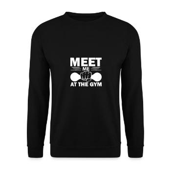 Rencontrez-moi au gymnase 5 - - Sweat-shirt Unisexe - noir - Devant - Alina (178cm) & Michal (187cm)