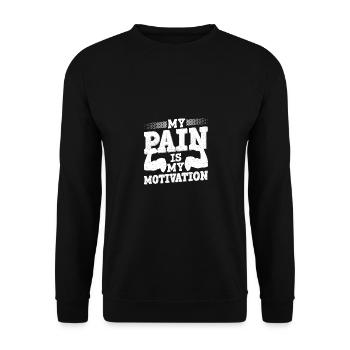 Ma douleur est ma motivation - - Sweat-shirt Unisexe - noir - Devant - Alina (178cm) & Michal (187cm)