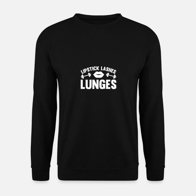 Lipstick eyelashes lunges - - Unisex Sweatshirt - black